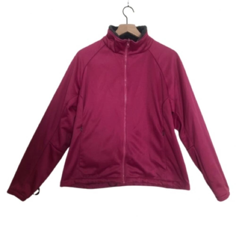 Columbia Sportswear Full Zip Zippered Pockets Mock Neck Sweater Teddy Jacket